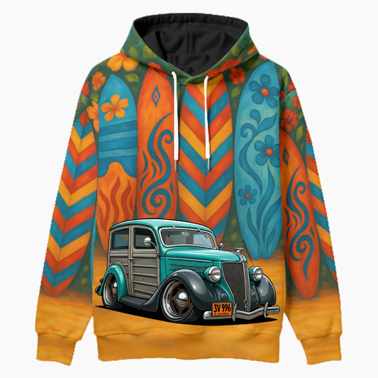 3V996 (CA) Woodie Hoodie - Surfboard