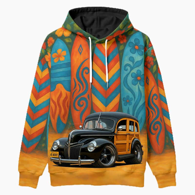 40WOODI (CA) Woodie Hoodie - Surfboard
