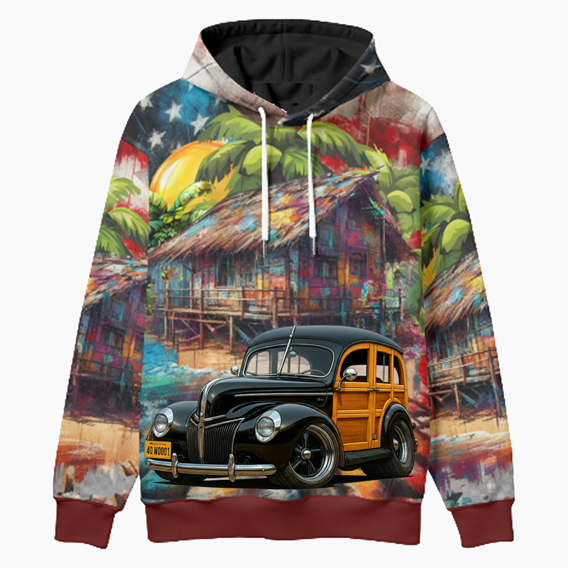 40WOODI (CA) Woodie Hoodie - Patriotic