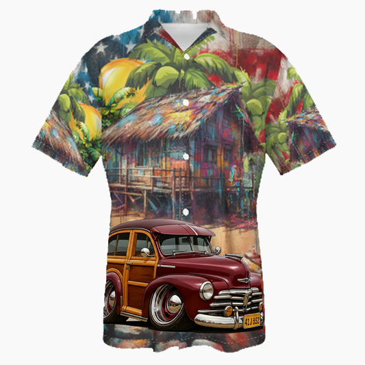 41J992 (CA) Hawaiian Shirt - Patriotic