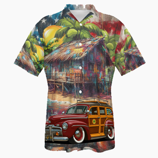 42F777 (CA) Hawaiian Shirt - Patriotic