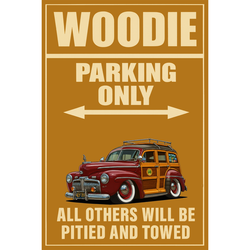42F777 (CA) Sign - Woodie Parking Only
