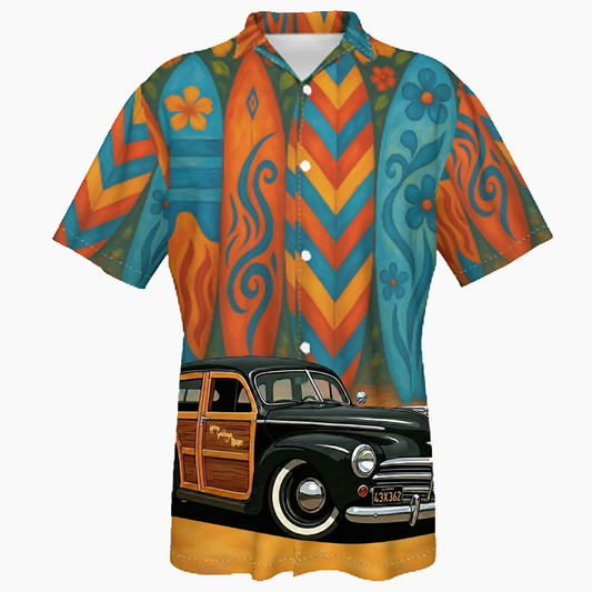 43X362 (CA) Hawaiian Shirt - Surfboard