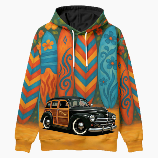43X362 (CA) Woodie Hoodie - Surfboard