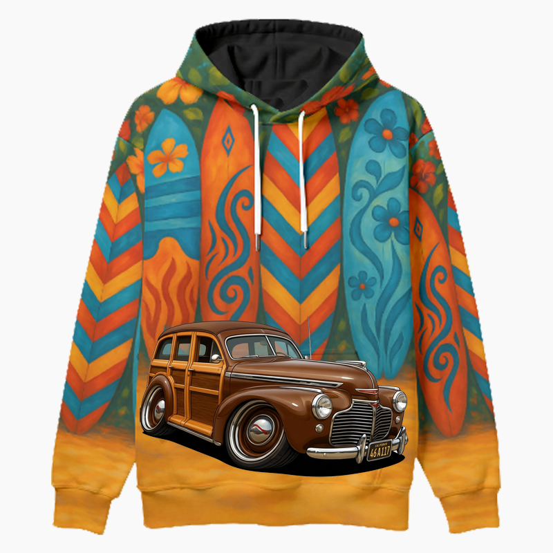 46A117 (CA) Woodie Hoodie - Surfboard