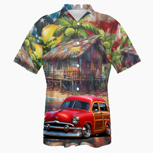 48G714 (CA) Hawaiian Shirt - Patriotic