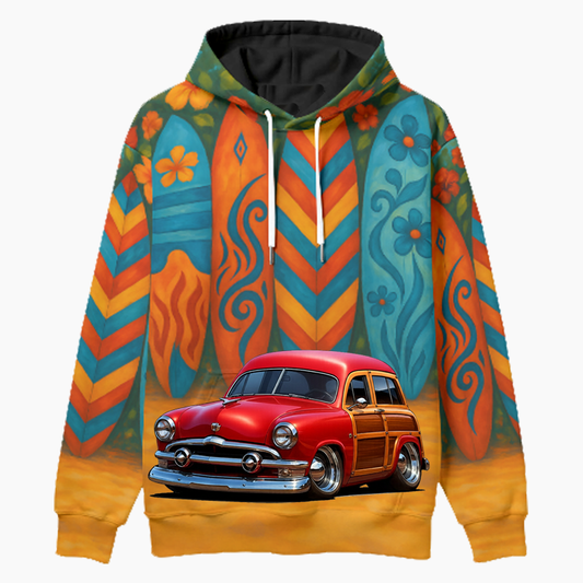 48G714 (CA) Woodie Hoodie - Surfboard