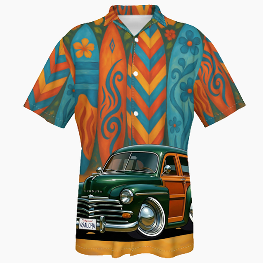 49ALOHA (CA) Hawaiian Shirt - Surfboard