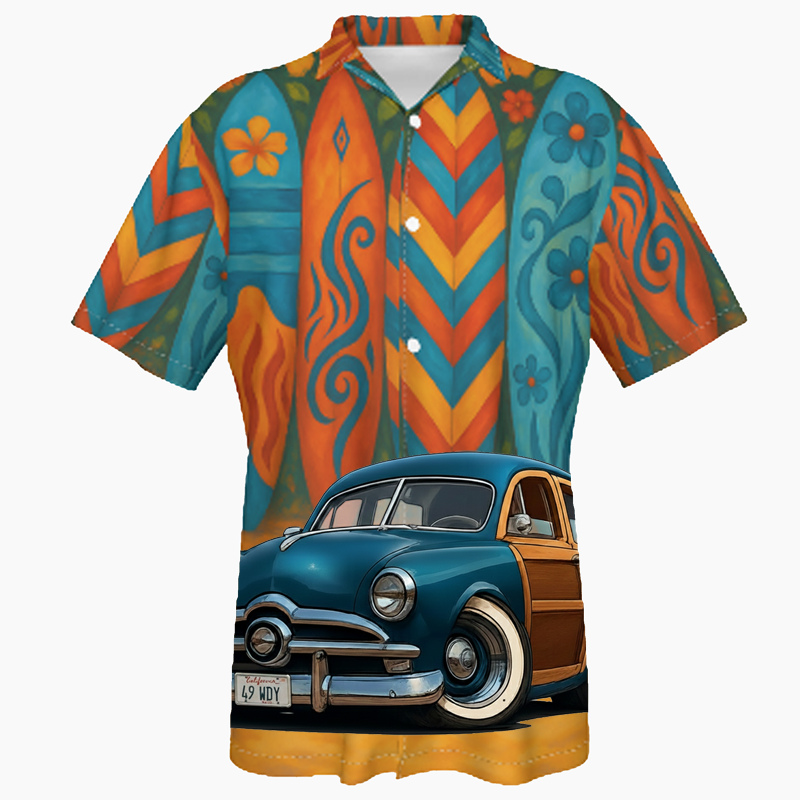 49WDY (CA) Hawaiian Shirt - Surfboard