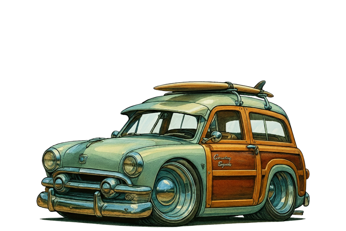 4A41040 (CA) Woodie Hoodie - Surfboard