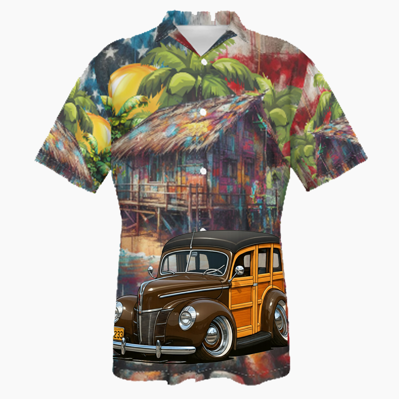 4A8233 (CA) Hawaiian Shirt - Patriotic