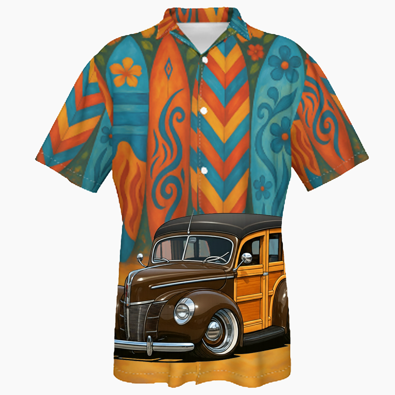 4A8233 (CA) Hawaiian Shirt - Surfboard