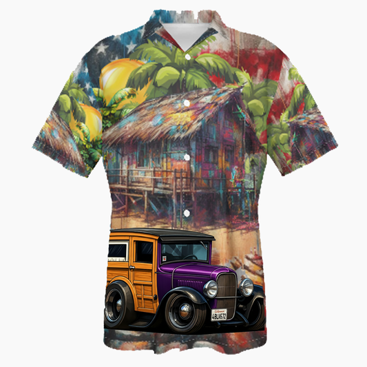 4BLV672 (CA) Hawaiian Shirt - Patriotic