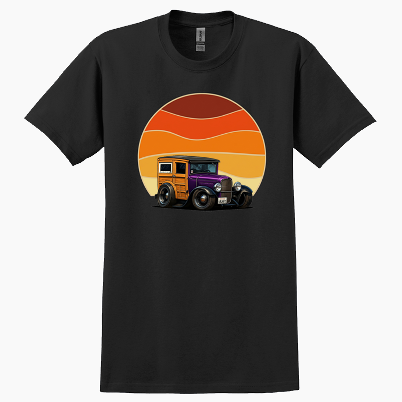 4BLV672 (CA) T-Shirt - Woodie Sunrise