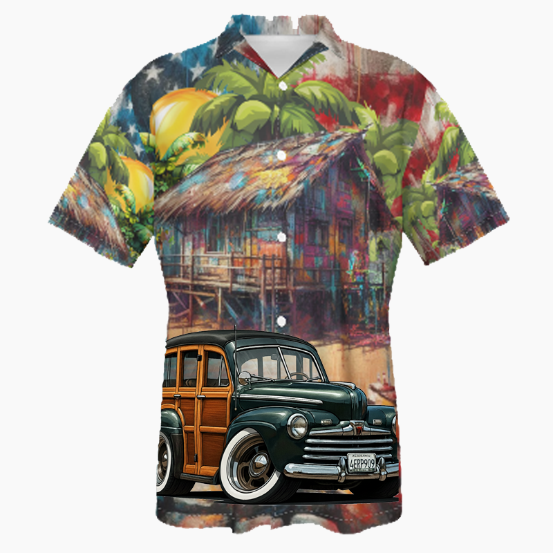 4ERP909 (CA) Hawaiian Shirt - Patriotic