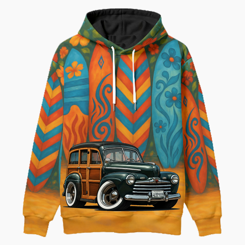 4ERP909 (CA) Woodie Hoodie - Surfboard