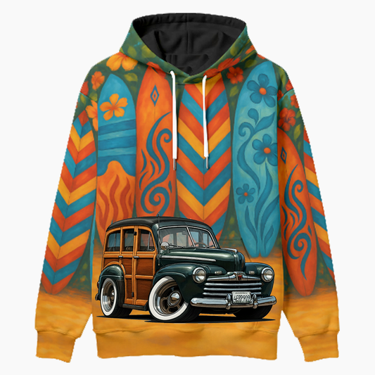 4ERP909 (CA) Woodie Hoodie - Surfboard