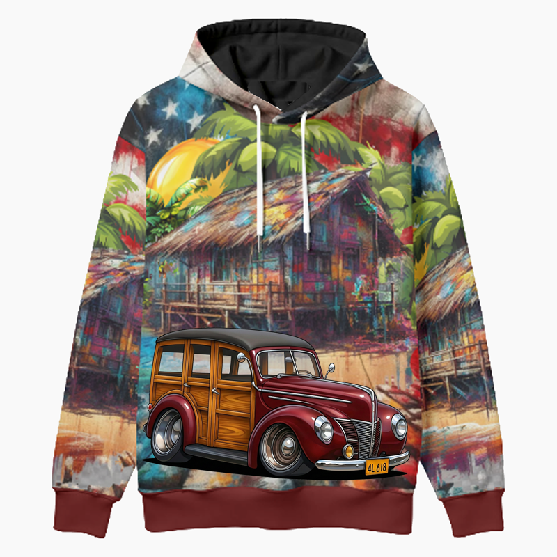 4L618 (CA) Woodie Hoodie - Patriotic