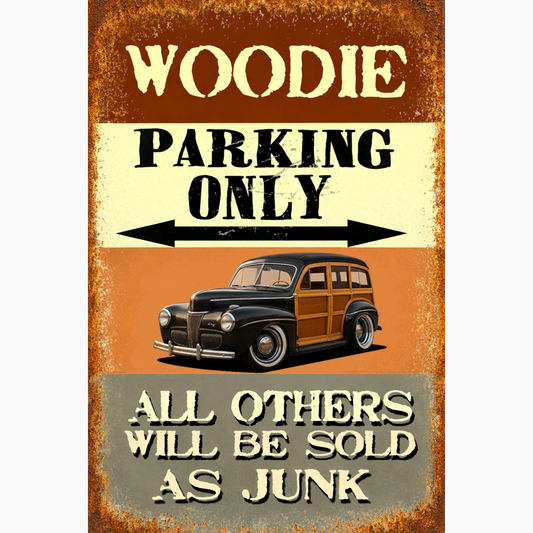 4PUN873 (CA) Sign - Woodie Parking Only II