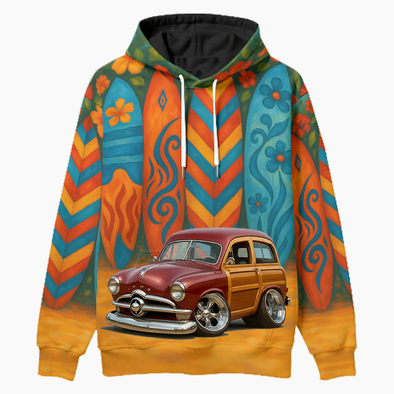 4T9WOOD (CA) Woodie Hoodie - Surfboard