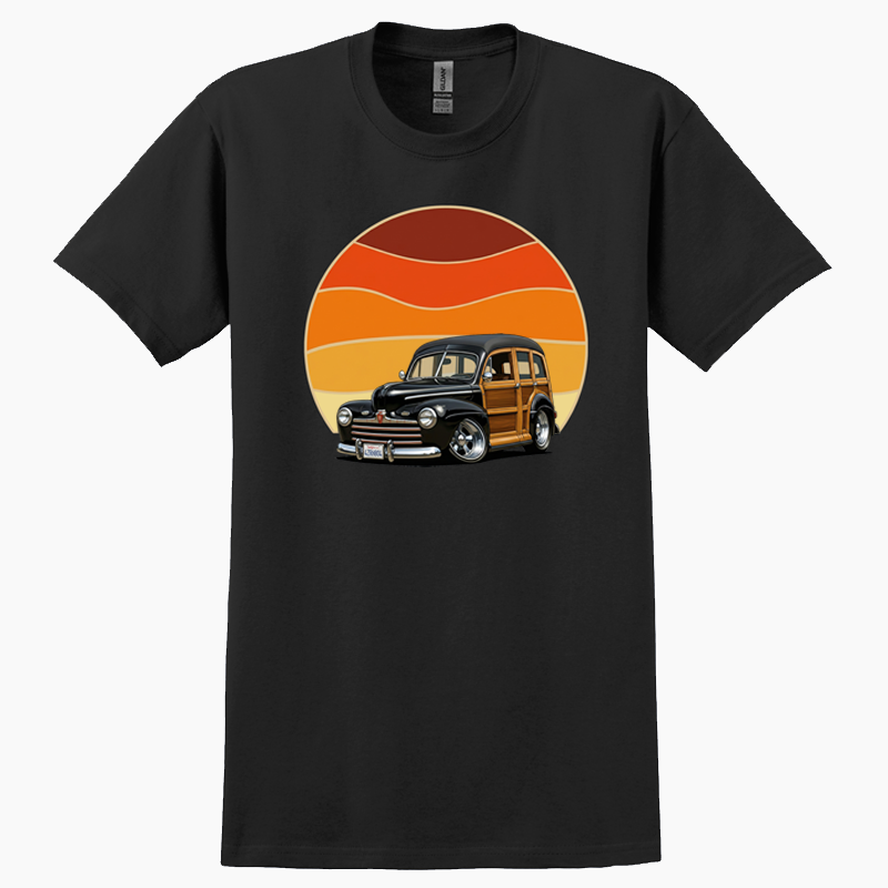 4ZRH804 (CA) T-Shirt - Woodie Sunrise