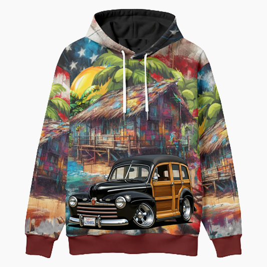 4ZRH804 (CA) Woodie Hoodie - Patriotic