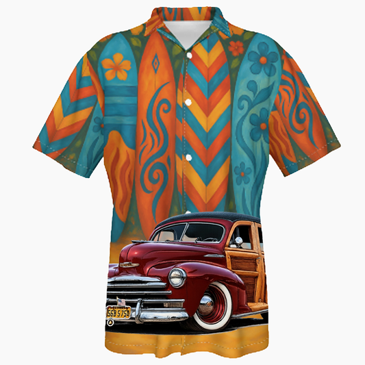 56B5754 (CA) Hawaiian Shirt - Surfboard