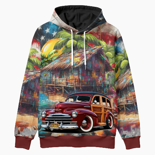 56B5754 (CA) Woodie Hoodie - Patriotic