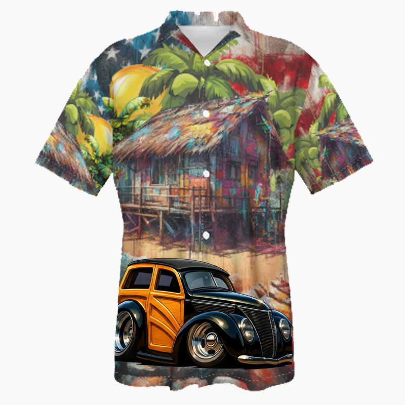 5BIY336 (CA) Hawaiian Shirt - Patriotic
