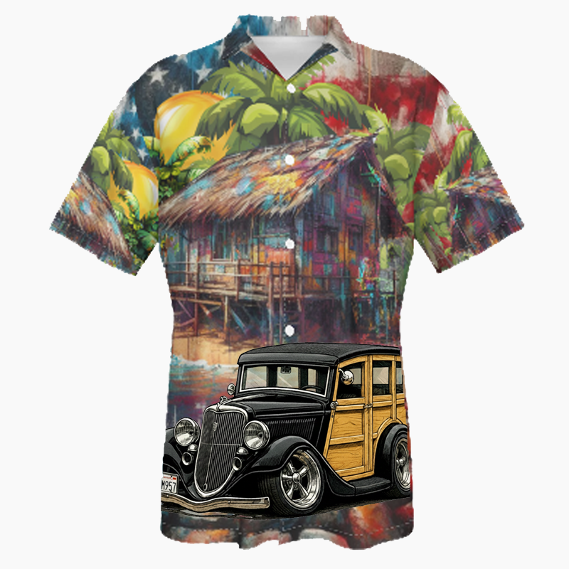 5BYM957 (CA) Hawaiian Shirt - Patriotic