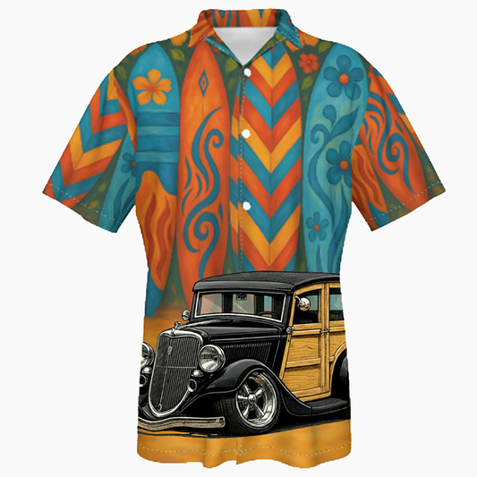 5BYM957 (CA) Hawaiian Shirt - Surfboard