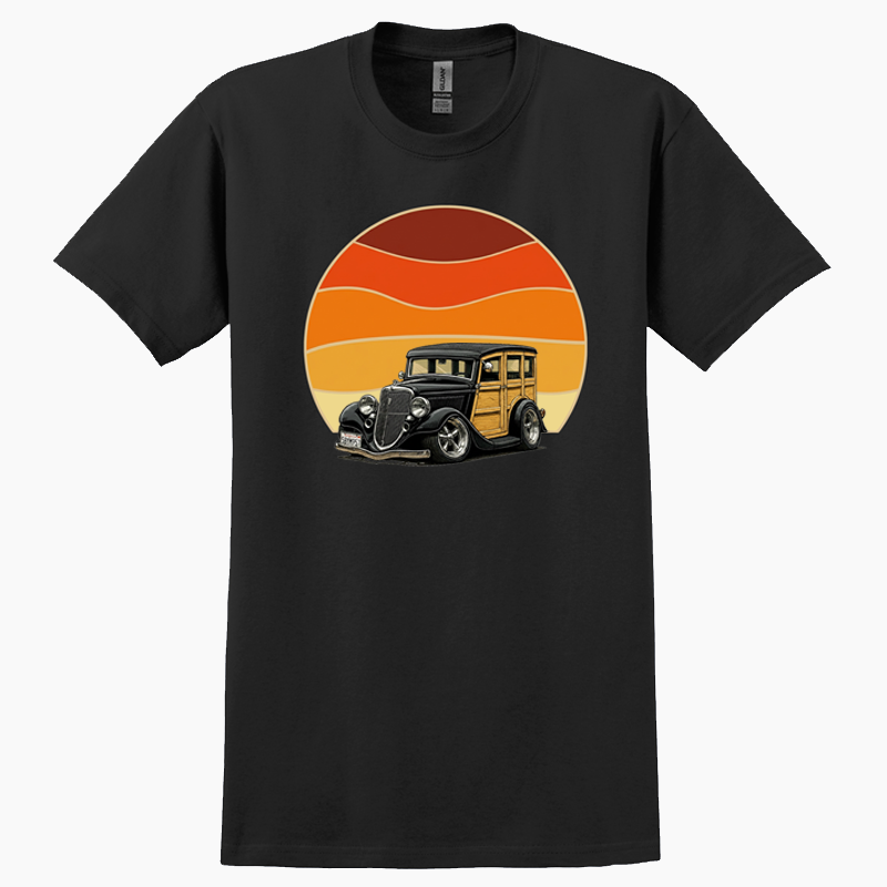5BYM957 (CA) T-Shirt - Woodie Sunrise
