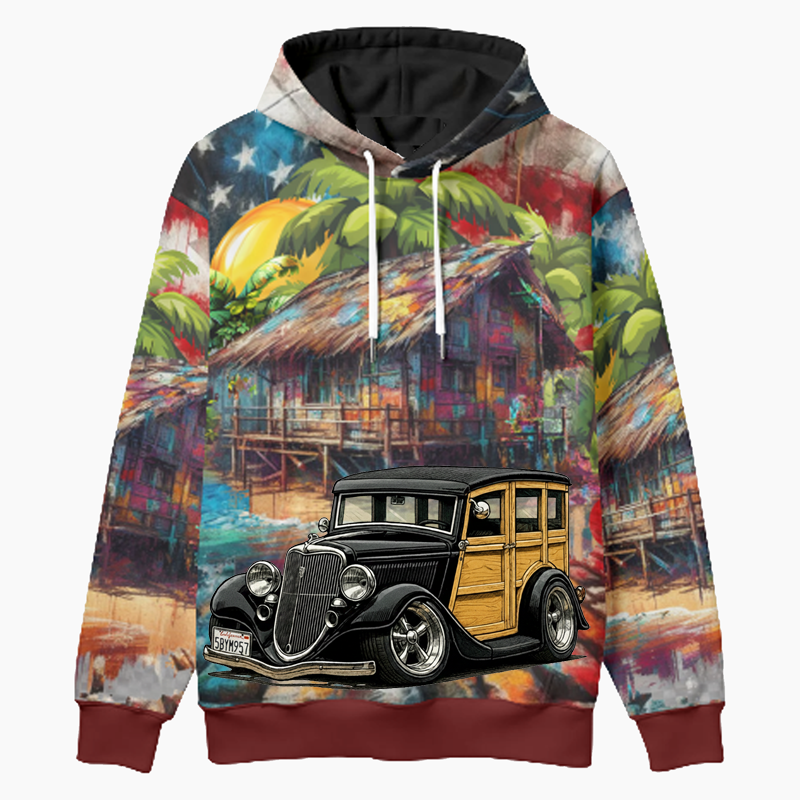 5BYM957 (CA) Woodie Hoodie - Patriotic