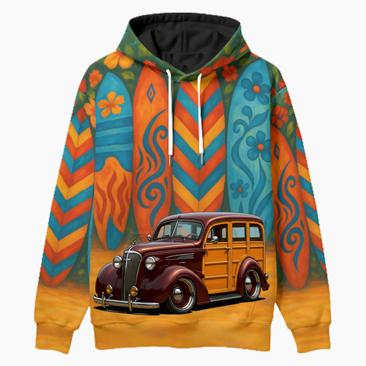 5CZX655 (CA) Woodie Hoodie - Surfboard