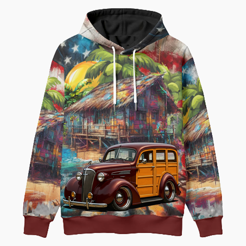 5CZX655 (CA) Woodie Hoodie - Patriotic