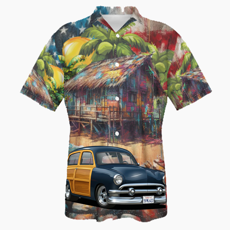 5FML623 (CA) Hawaiian Shirt - Patriotic