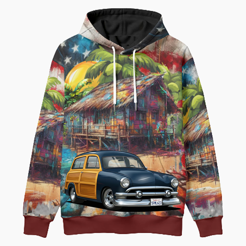 5FML623 (CA) Woodie Hoodie - Patriotic