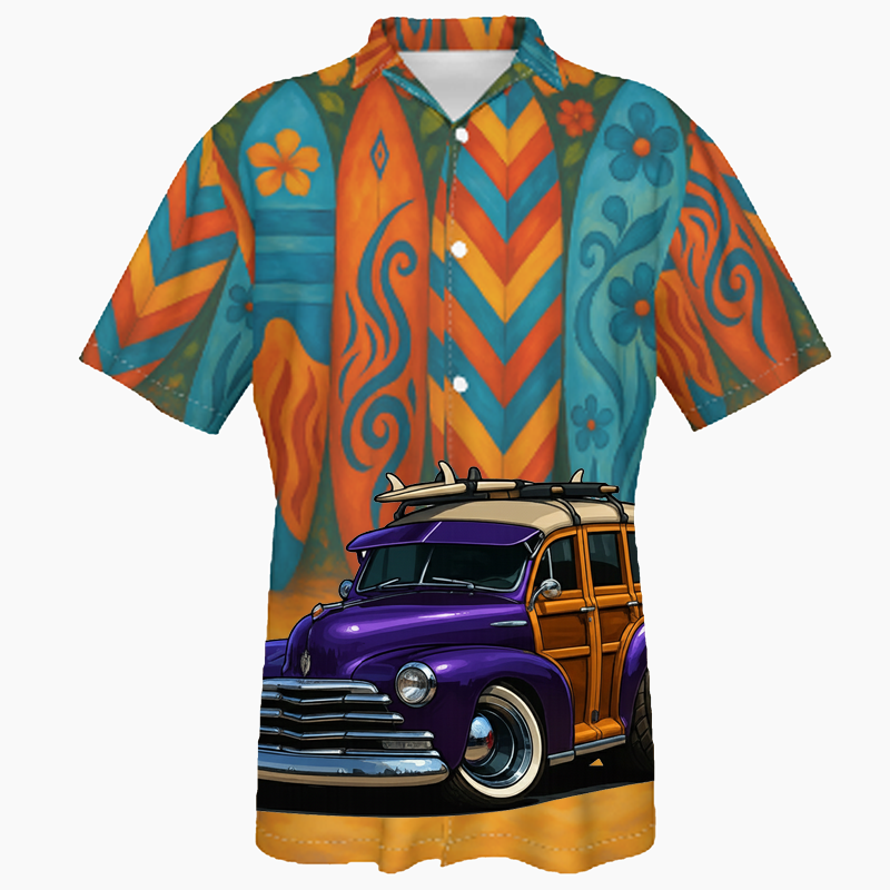 5GBR330 (CA) Hawaiian Shirt - Surfboard
