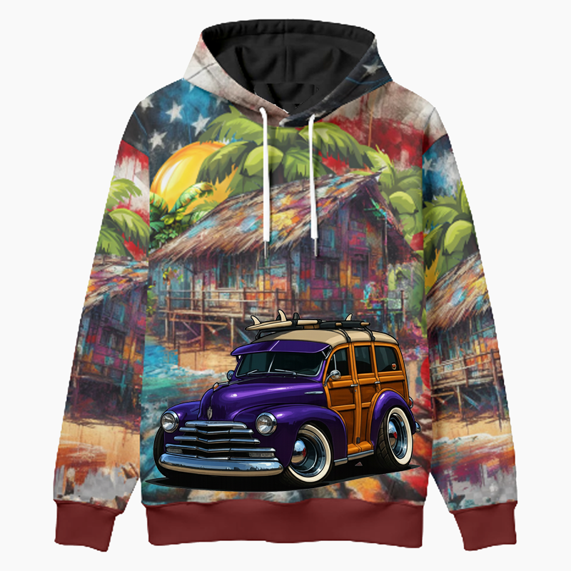 5GBR330 (CA) Woodie Hoodie - Patriotic