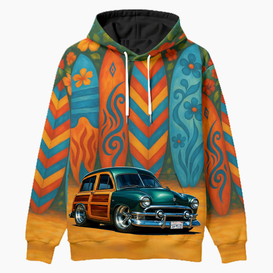 5GFM335 (CA) Woodie Hoodie - Surfboard