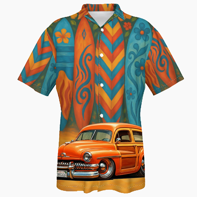 5KKC416 (CA) Hawaiian Shirt - Surfboard