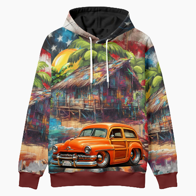 5KKC416 (CA) Woodie Hoodie - Patriotic