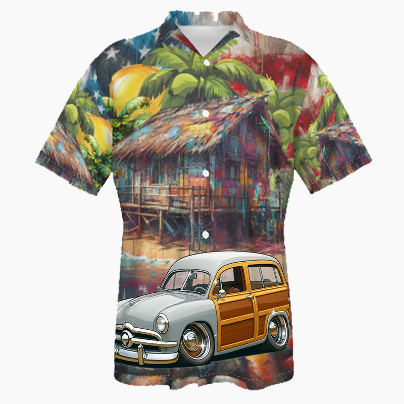 5MML913 (CA) Hawaiian Shirt - Patriotic