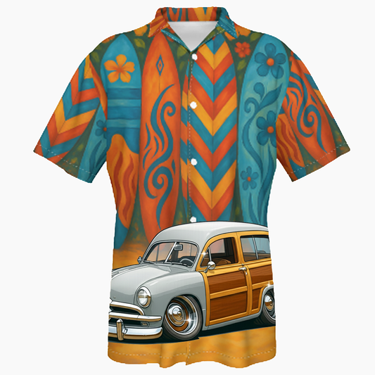 5MML913 (CA) Hawaiian Shirt - Surfboard