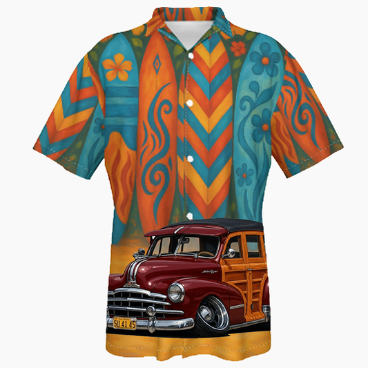 5U4145 (CA) Hawaiian Shirt - Surfboard