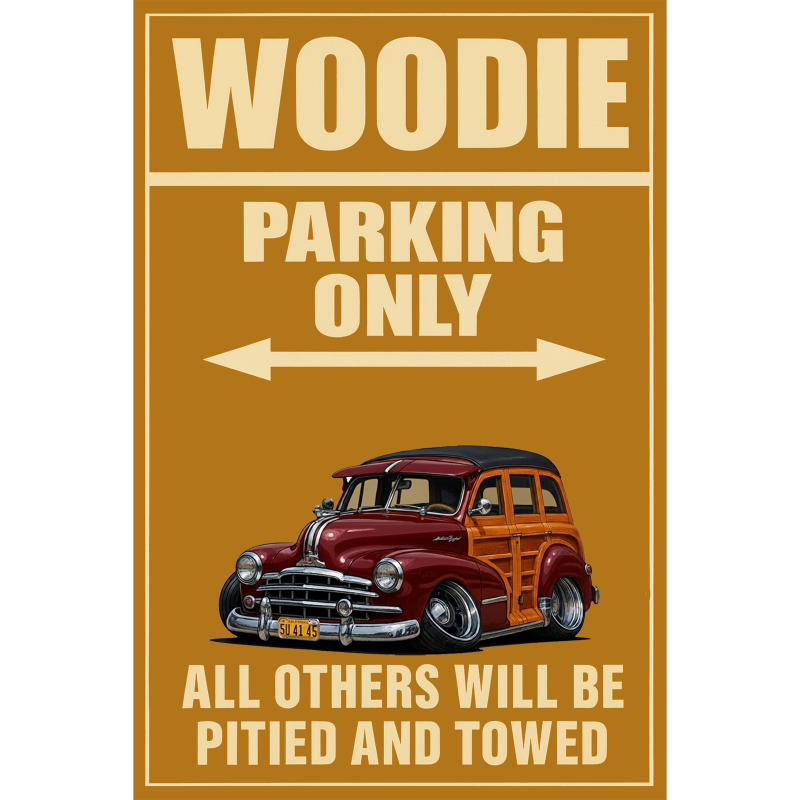 5U4145 (CA) Sign - Woodie Parking Only