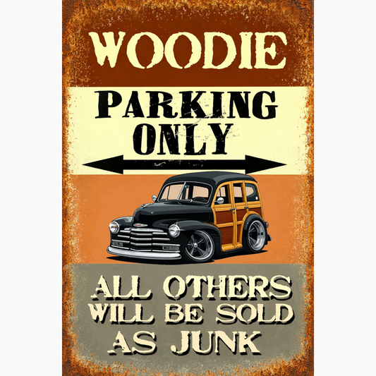 5UKR164 (CA) Sign - Woodie Parking Only II