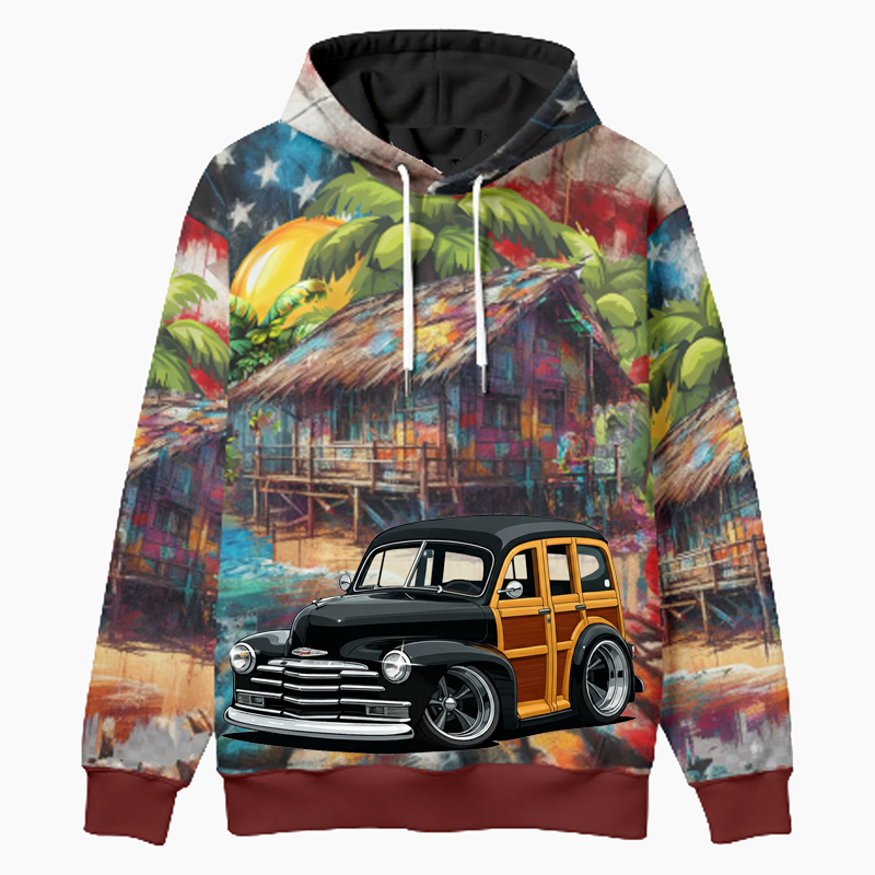 5UKR164 (CA) Woodie Hoodie - Patriotic