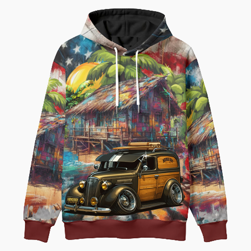 5VBP544 (CA) Woodie Hoodie - Patriotic