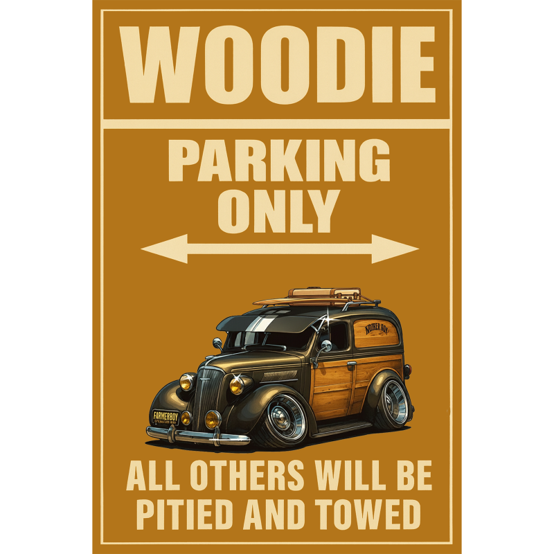 5VBP544 (CA) Sign - Woodie Parking Only
